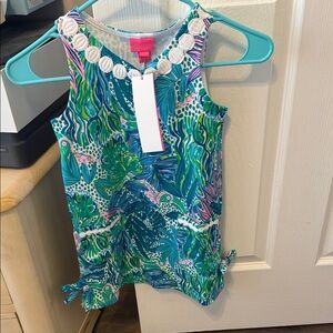 Lilly Pulitzer Botanical Green Knit Shift Dress